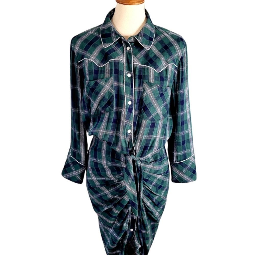 Veronica Beard Green Plaid Dress - Picture 8 of 16